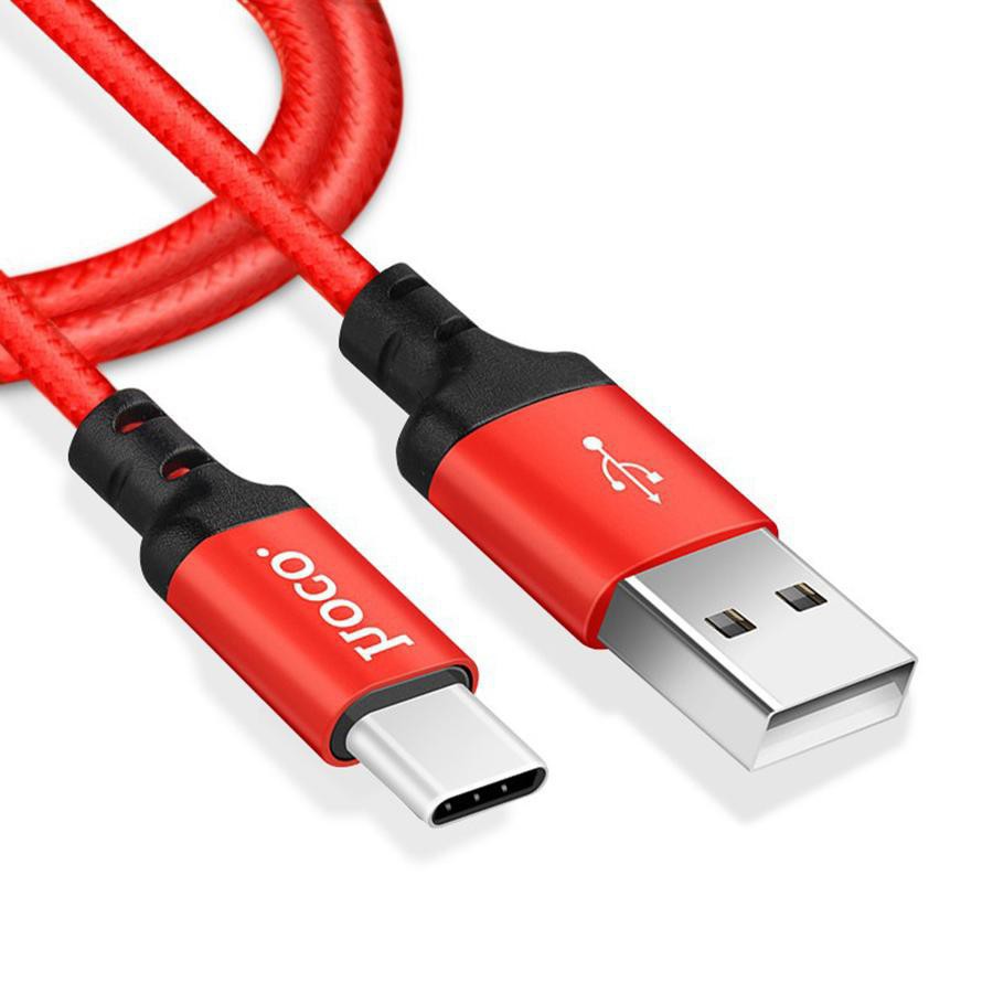 Dây Sạc USB Type C Hoco X14 Sạc Nhanh - Dây Dù - Siêu Bền - Hàng Chính Hãng