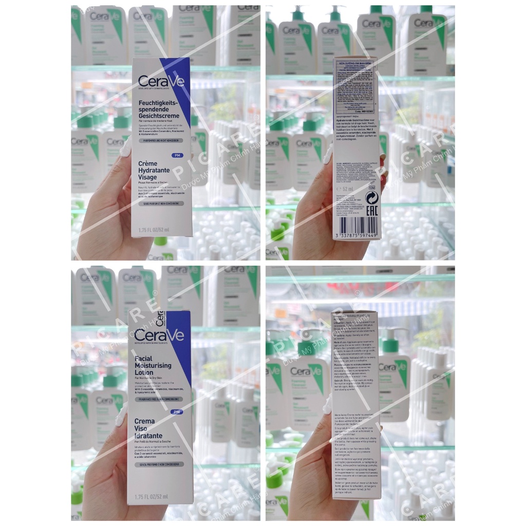 Sữa dưỡng ẩm chuyên biệt ban đêm CeraVe Facial Moisturizing Lotion PM 52ml