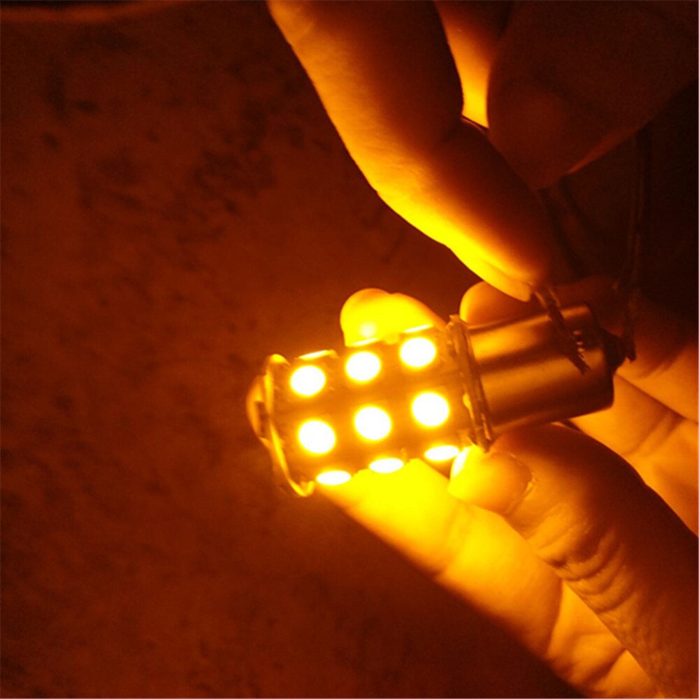 Bộ 2 Đèn LED Tín Hiệu 1156 P21W BA15S 1141 27 SMD 5050 12V 24V 1157 BAY15D P21 / 5W BAU15S PY21W Chất Lượng Cao