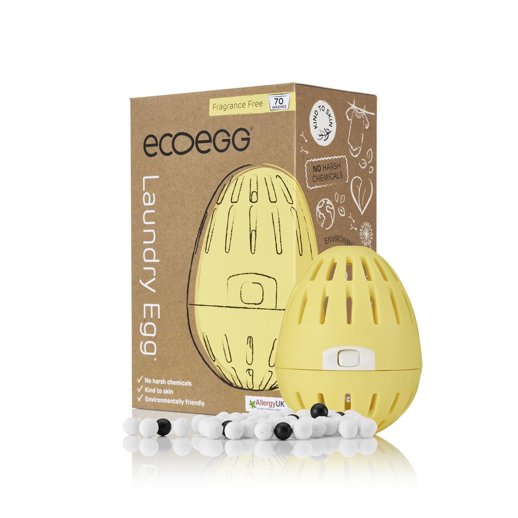 Trứng giặt sinh học Ecoegg 70 lần giặt (New) - Chiết xuất tự nhiên, không có bất kỳ tác dụng nào lên da - Made in UK