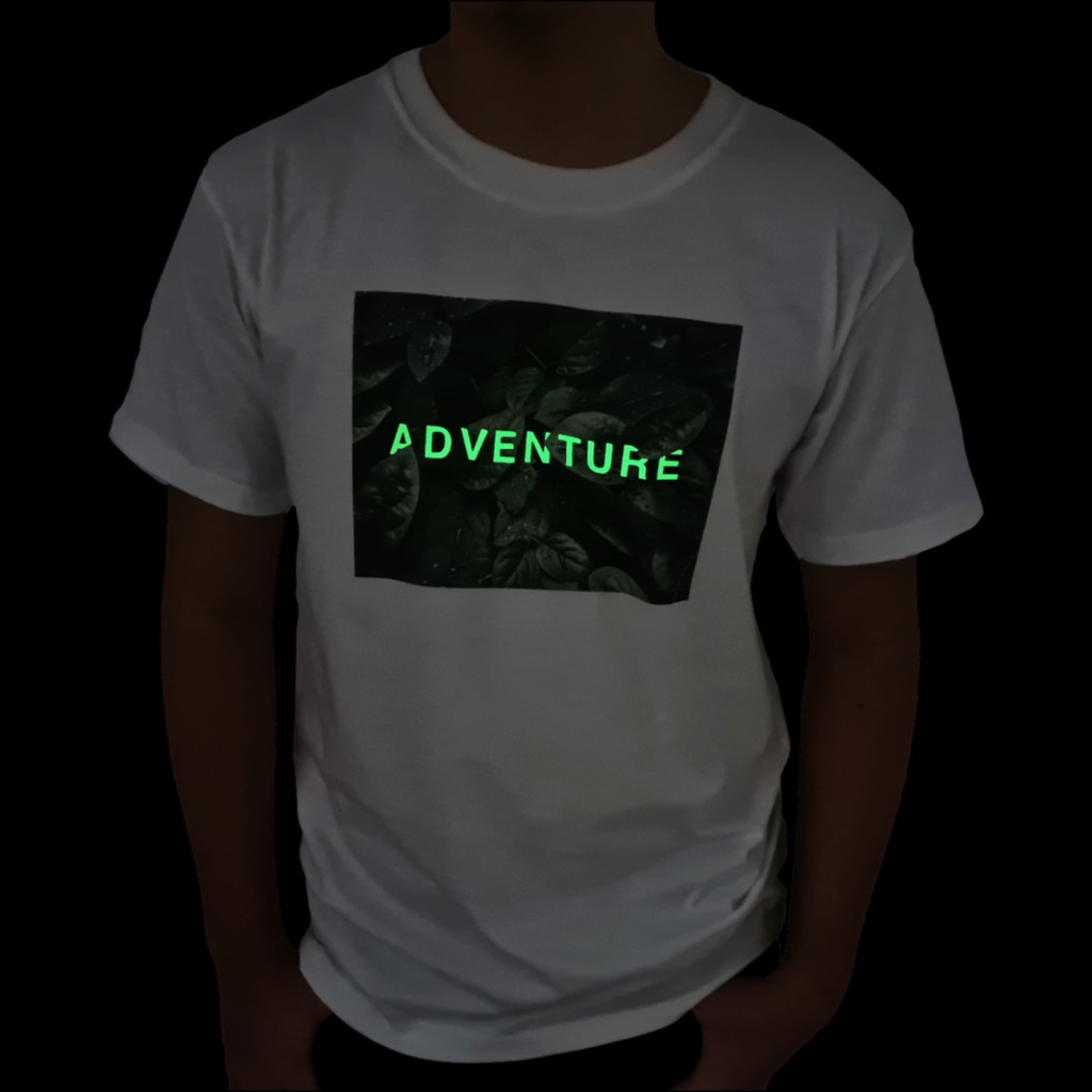 Áo Thun Cotton 30s In Họa Tiết Hoạt Hình Adventure "Phát Sáng Trong Bóng Tối Cho Nam Và Nữ