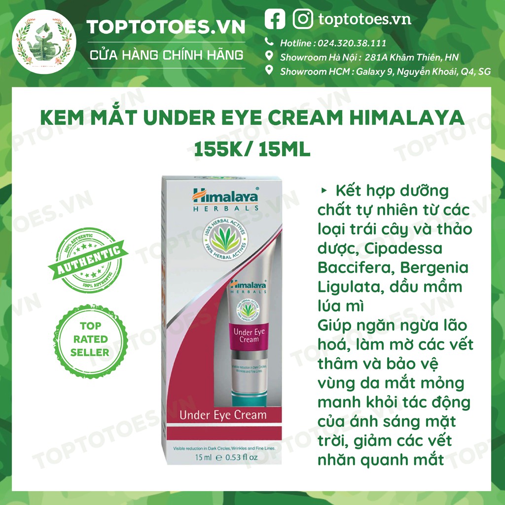 Kem mắt Himalaya Under Eye Cream dưỡng ẩm, mờ quầng thâm mắt