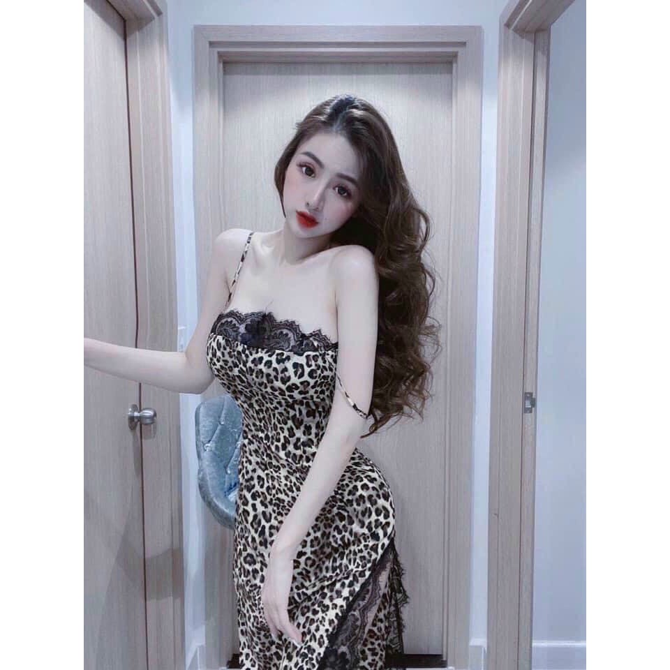 Đầm xòe maxi viền ren