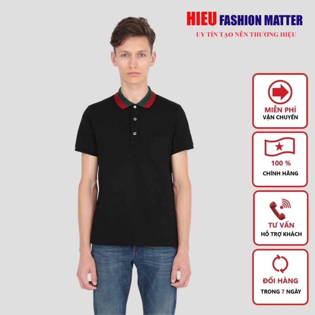 Áo Polo Nam Nữ ⚡ L.I.K.E A.U.T.H.E.N.T.I.C ⚡ Áo polo Gucci On Web Basic full Shopping Tag MLN NV