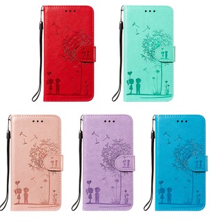 Bao da điện thoại pu họa tiết dandelion cho xiaomi poco x3 nfc m3 mi 10t pro 10t lite mi 10 pro note 10 lite mi 10 lite
