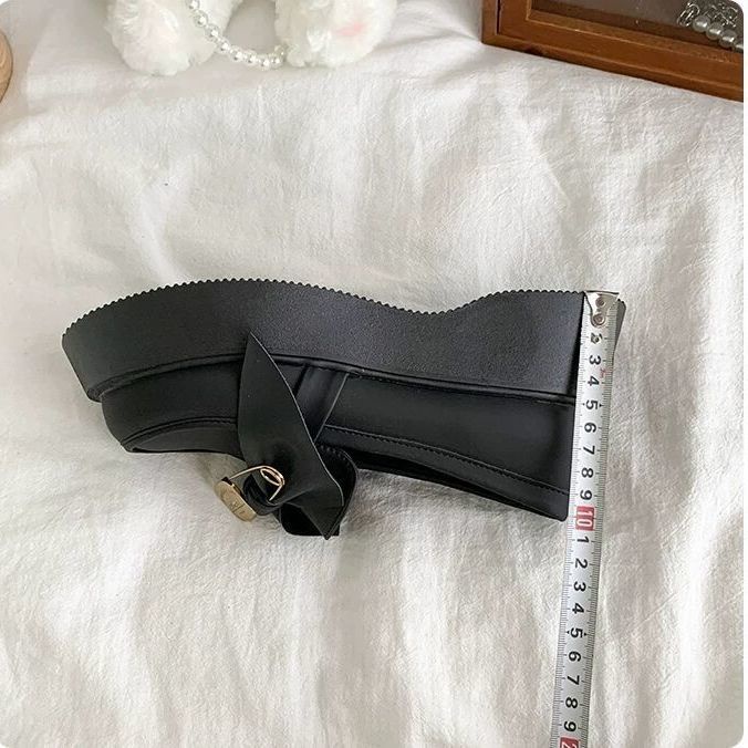 Giày búp bê da mềm, giày nữ đế cao 5cm,
