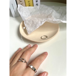 [𝑻𝒉𝒆 𝒔𝒌𝒚] Set nhẫn 3 chiếc basic màu bạc