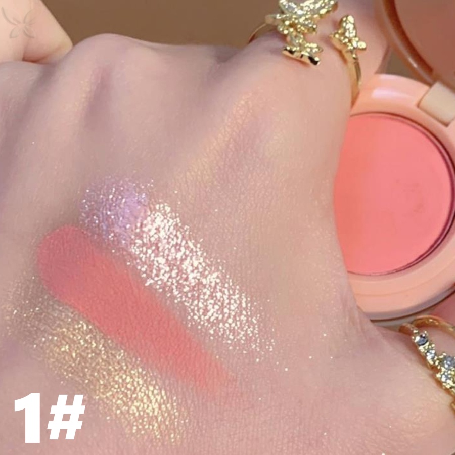 Pudaier Matte Highlighter Blush Bảng 3 Trong 1 Ngọc Trai Phấn Mắt Sáng Bóng Đa Năng Mặt Trang Điểm Nữ Mỹ Phẩm