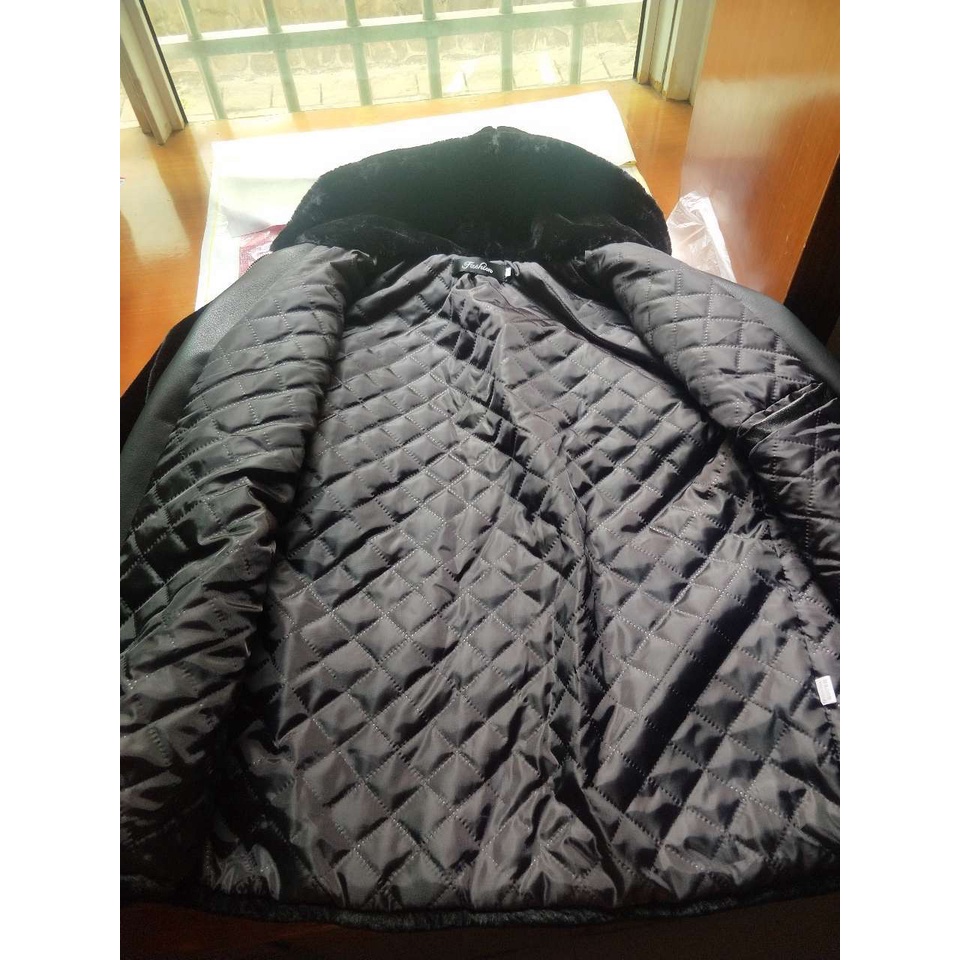 Hàng Có Sẵn Miễn Phí Giao Hàng Áo Khoác Lông Chồn Nhân Tạo Có Mũ Trùm Đầu Dày Dặn Có Đệm Cotton Lông Chồn Mùa Đông Cho Nam
