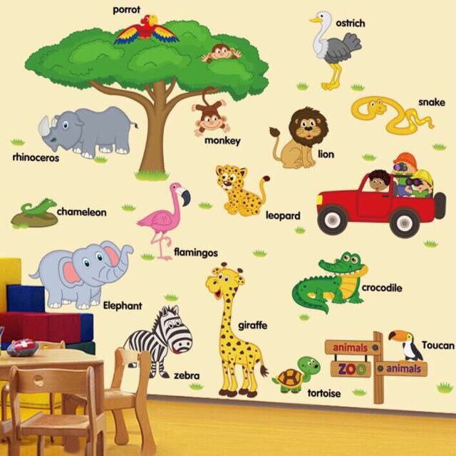 Decal dán tường cho bé- Hình dán cho bé vừa chơi vừa học Baby Shop