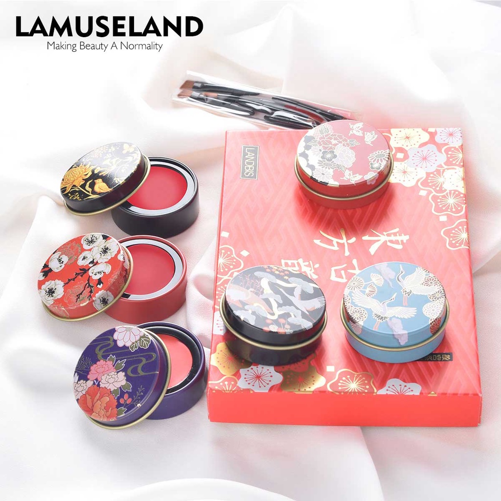 Set 6 hũ son môi tròn 140g LAMUSELAND phong cách Trung Hoa độc đáo | BigBuy360 - bigbuy360.vn