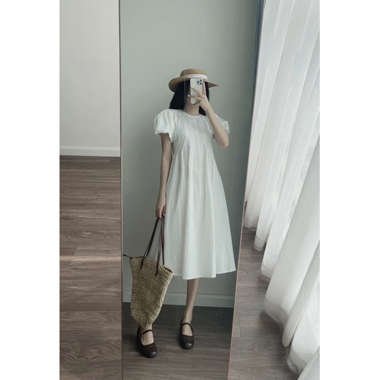 KHALI DRESS - Váy suông dài xếp li eo REGEN