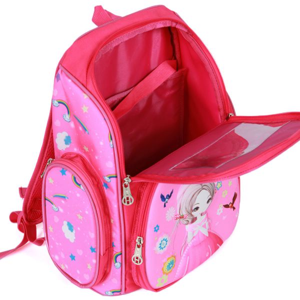 Balo học sinh chống gù Hami 1507 Barbie, balo đi học cấp 1 cho bé gái, bảo hành miễn phí 12 tháng
