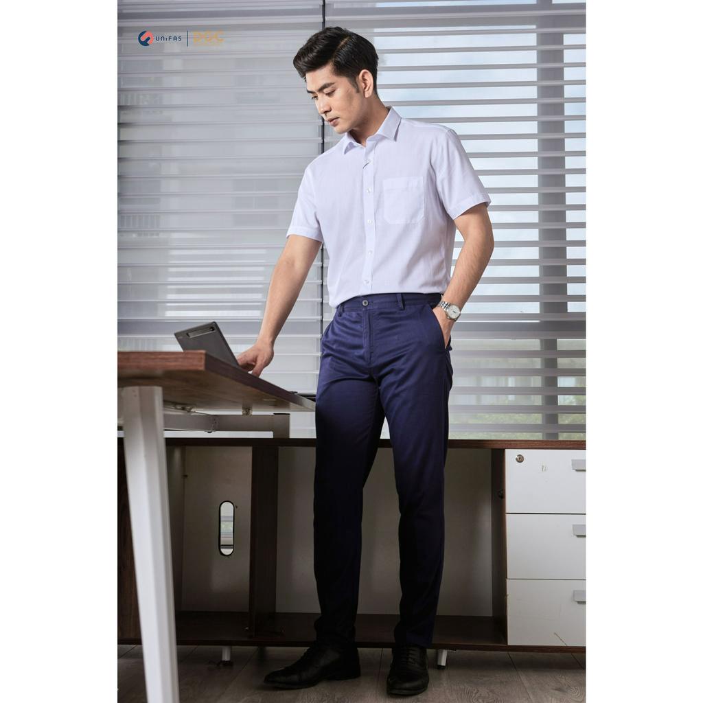 Áo sơ mi ngăn tay nam DGC - SASNBB30M dáng suông, chất liệu thoáng mát, thấm hút mồ hôi