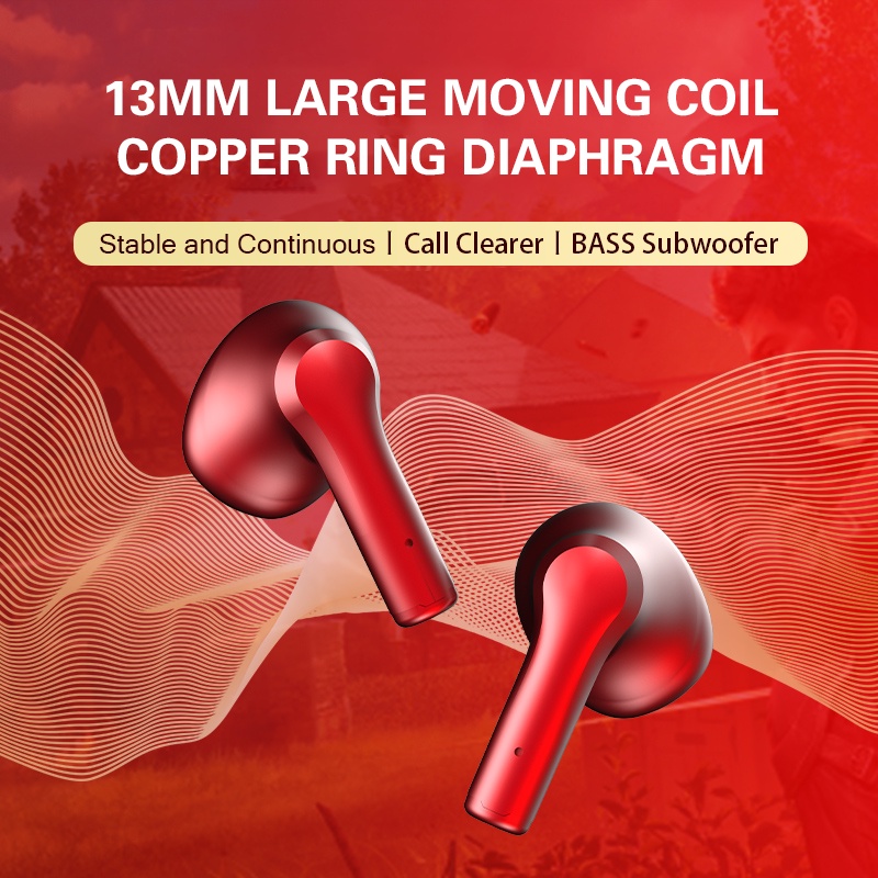 Tai nghe Red Metal Gaming Bluetooth 5.3 nhet tai thể thao hot thời trang chấtlượng the thao tai nghe điện thoại pro siêu nhét tai không dây audio ko dây nút nhét tai comic TWS wireless  earphone PUBG earpods