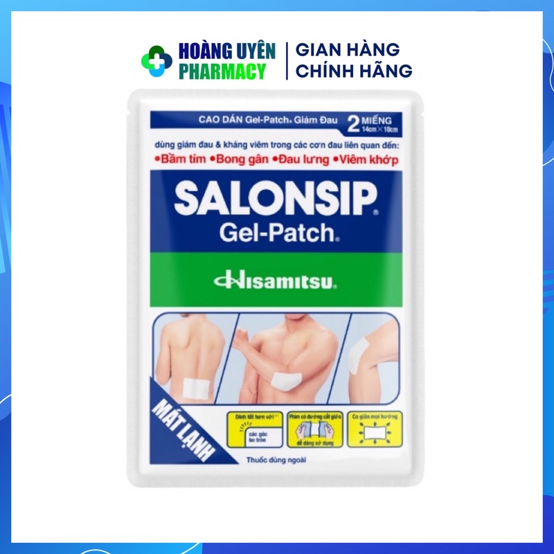 Cao dán lạnh giảm đau Salonsip - Gói 2 miếng