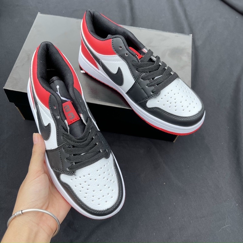 Giầy Jordan 1 đen đỏ thấp cổ  fullbox