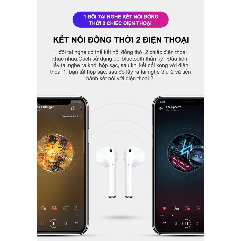 Tai Nghe Bluetooth Không Dây inpods12 nhiều màu - Tai Nghe Bluetooth Pin Trâu - Tai nghe bluetooth không dây INPODS 12