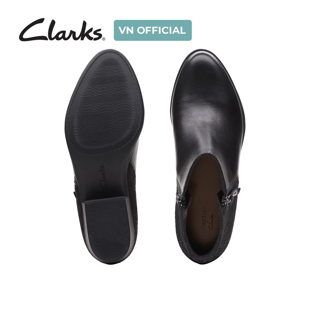 Giày Ankle Boot Nữ CLARKS Adreena Hope Màu Đen