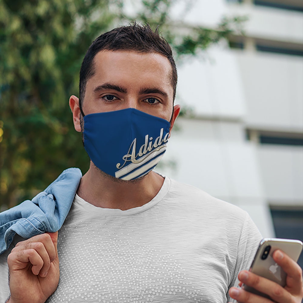 Khẩu Trang In Hình A.D.I.D.A.S_87 Soink Vải Poly Cotton 100%,Ngăn Bụi,Kháng Khuẩn,Bảo Vệ Toàn Diện