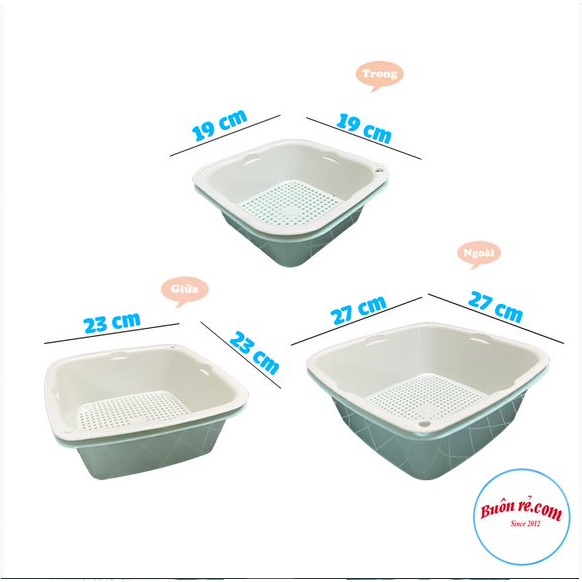 Bộ rổ 6 món kèm chậu đa năng, tiện dụng rửa rau củ, đựng trái cây, thực phẩm cho gia đình - 01568