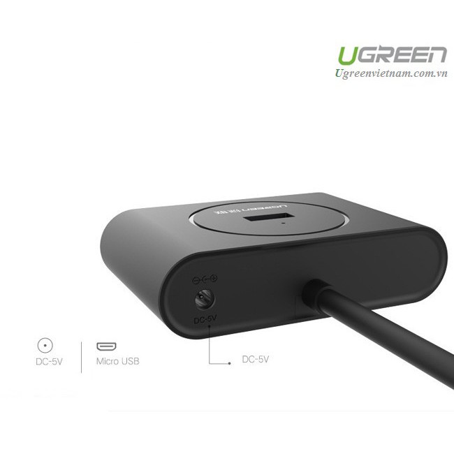 Hub USB 3.0 ra 4 cổng dài 30cm chính hãng Ugreen UG-20290 cao cấp