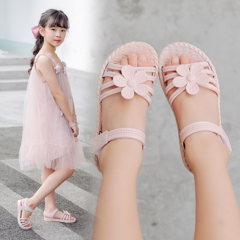 Dép thời trang lê mùa hè giày hàn quốc trẻ em sandal bé gái Cỡ:27-39# us1z99