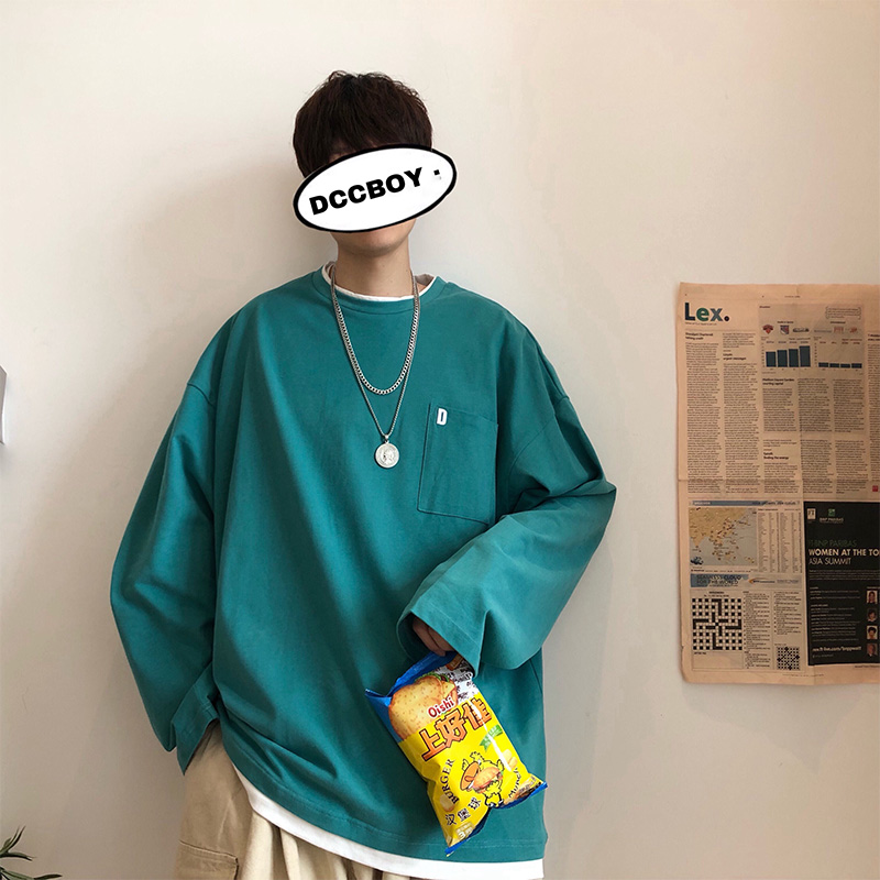 Áo Thun Tay Dài Giả Hai Lớp Phong Cách Hàn Quốc 5 Màu Lựa Chọn Cho Nam | BigBuy360 - bigbuy360.vn