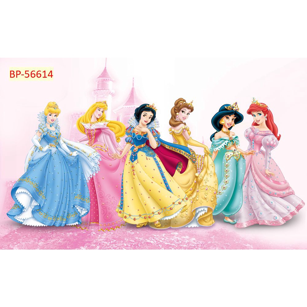 Tranh Dán Tường Phòng Trẻ Em Hình Công Chúa chất liệu chống thấm nước