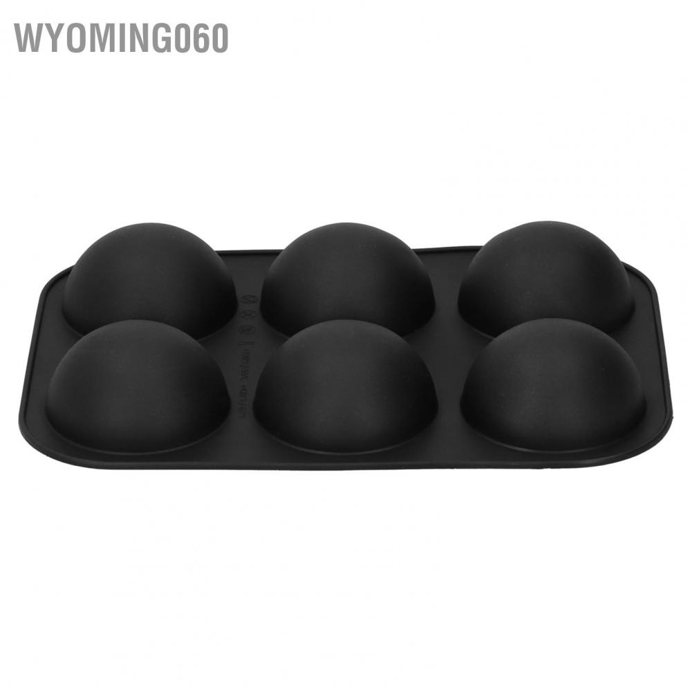 [Hàng Sẵn] Dụng cụ bếp tráng miệng sô cô la, bánh nướng bằng một khuôn silicon hình bán cầu 【Wyoming060】