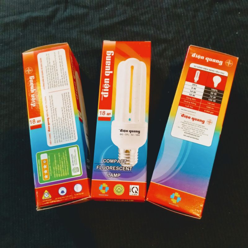 Bóng Đèn Compact 18w 3U Điện Quang