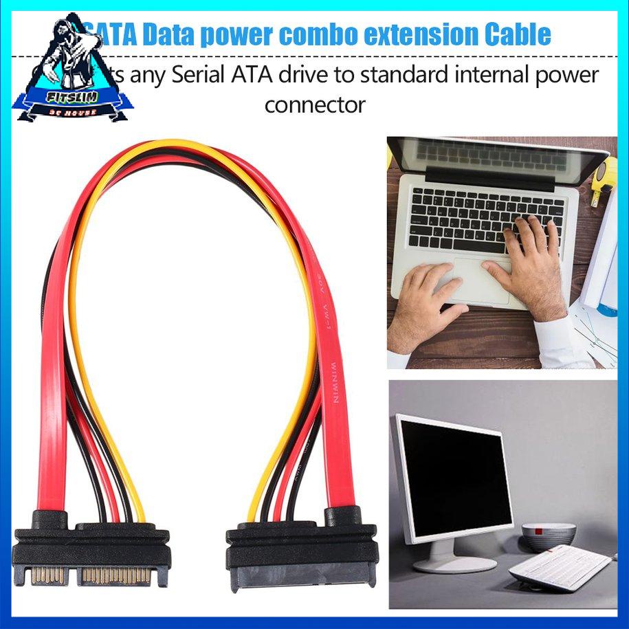 Cáp dữ liệu 22 chân Nối tiếp SATA Power Combo Mở rộng Cáp nối tiếp Bộ điều hợp [8/4]