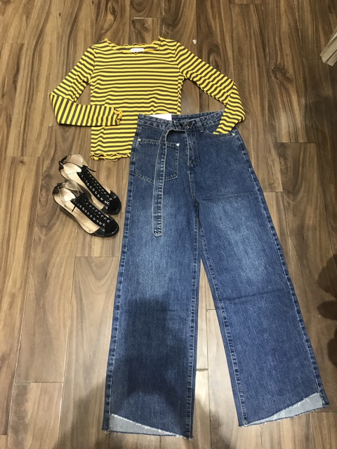 Set áo thun quần bò qc