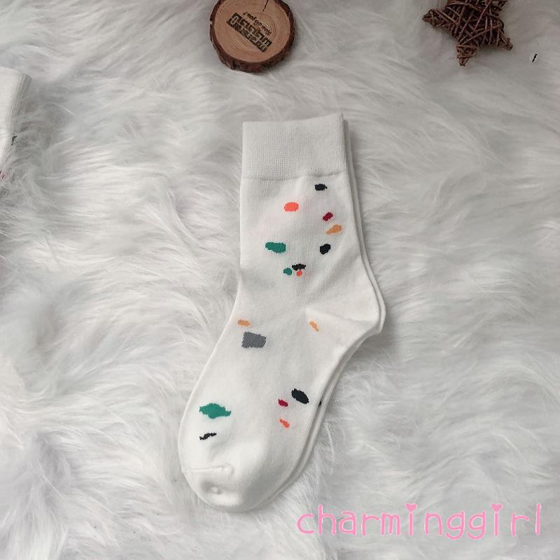 Tất Cotton Cổ Cao Ấm Áp Thời Trang Dành Cho Nữ