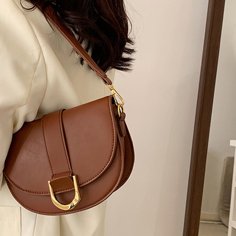 Túi Xách Da PU Kẹp Nách Phong Cách Cổ Điển Cho Nữ