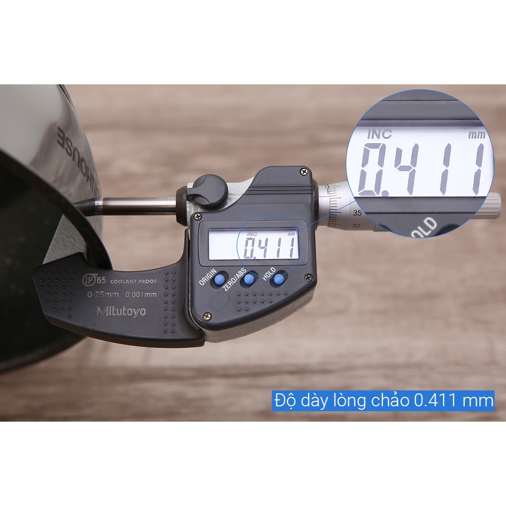 Chảo inox 5 đáy chống dính 28cm Sunhouse IN28M4