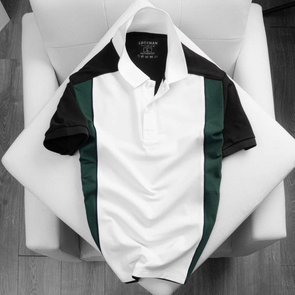 Áo Polo Nam Áo Thun Có Cổ Vải Cá Sấu Cotton Xuất Khẩu Phối Sọc Chuẩn Form Cực Đẹp Lookman M03 Liber !