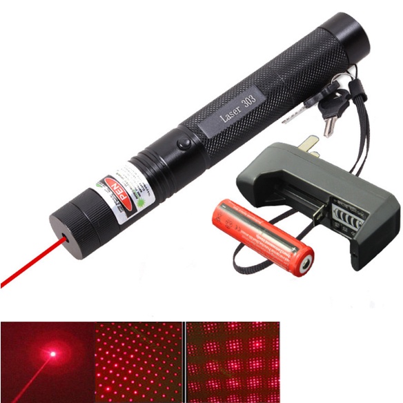 Đèn Laser -Đèn Laser 303 Tia Sáng Xanh , đèn pin, bút trợ giảng