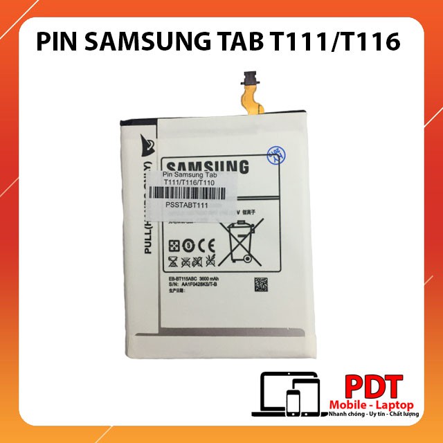 Pin Samsung Galaxy Tab 3 Lite T111 T110 dung lượng 3600mAh