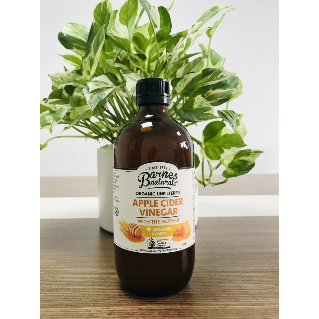 Giấm Táo Mật Ong Hữu Cơ Barnes Naturals 500ml