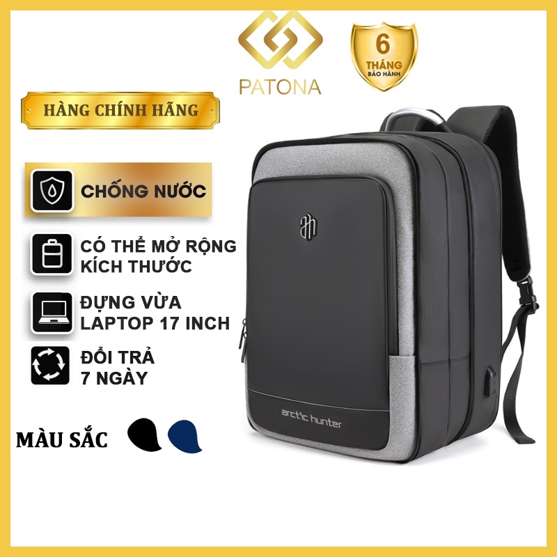 Balo cao cấp Arctic Hunter B00227 chính hãng kích thước 18 inch, có khóa mở rộng như vali, ngăn chứa đồ rộng chống nước