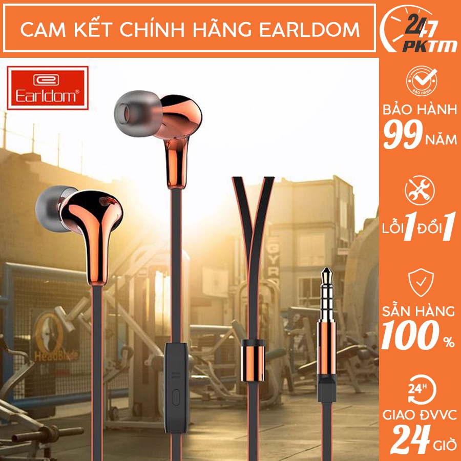 🛑CHÍNH HÃNG EARLDOM🛑 Tai Nghe Chống Ồn Dây Dẹt Chống Rôi Earldom E13-Tặng Kèm 4 Nệm Cao Su | Phụ Kiện Thông Minh 247 VN