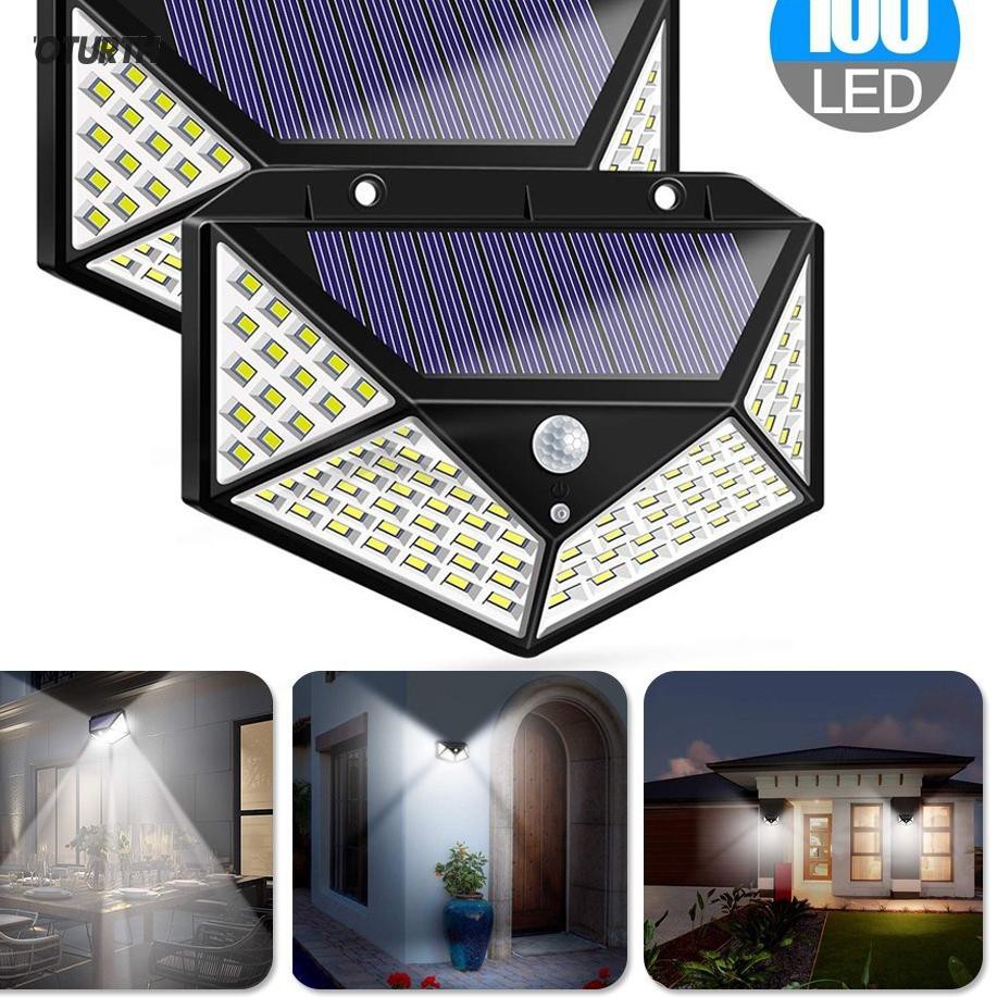 Đèn Led 100 Bóng Năng Lượng Mặt Trời Cảm Biến Ánh Sáng