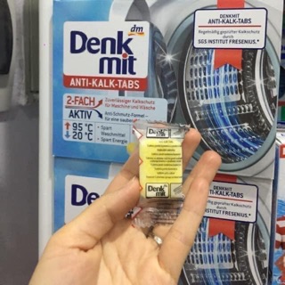 (sỉ lẻ bao giá) Viên tẩy lồng giặt Denkmit Của Đức hộp 60 viên