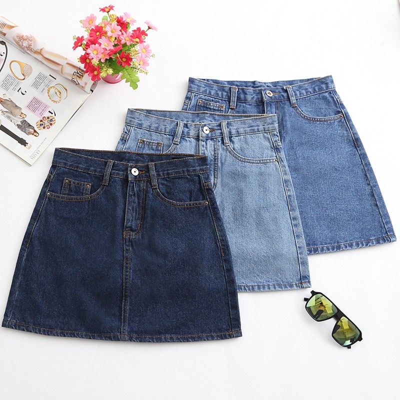 Chân Váy Denim Lưng Cao Thời Trang Hàn Quốc Dành Cho Nữ | BigBuy360 - bigbuy360.vn