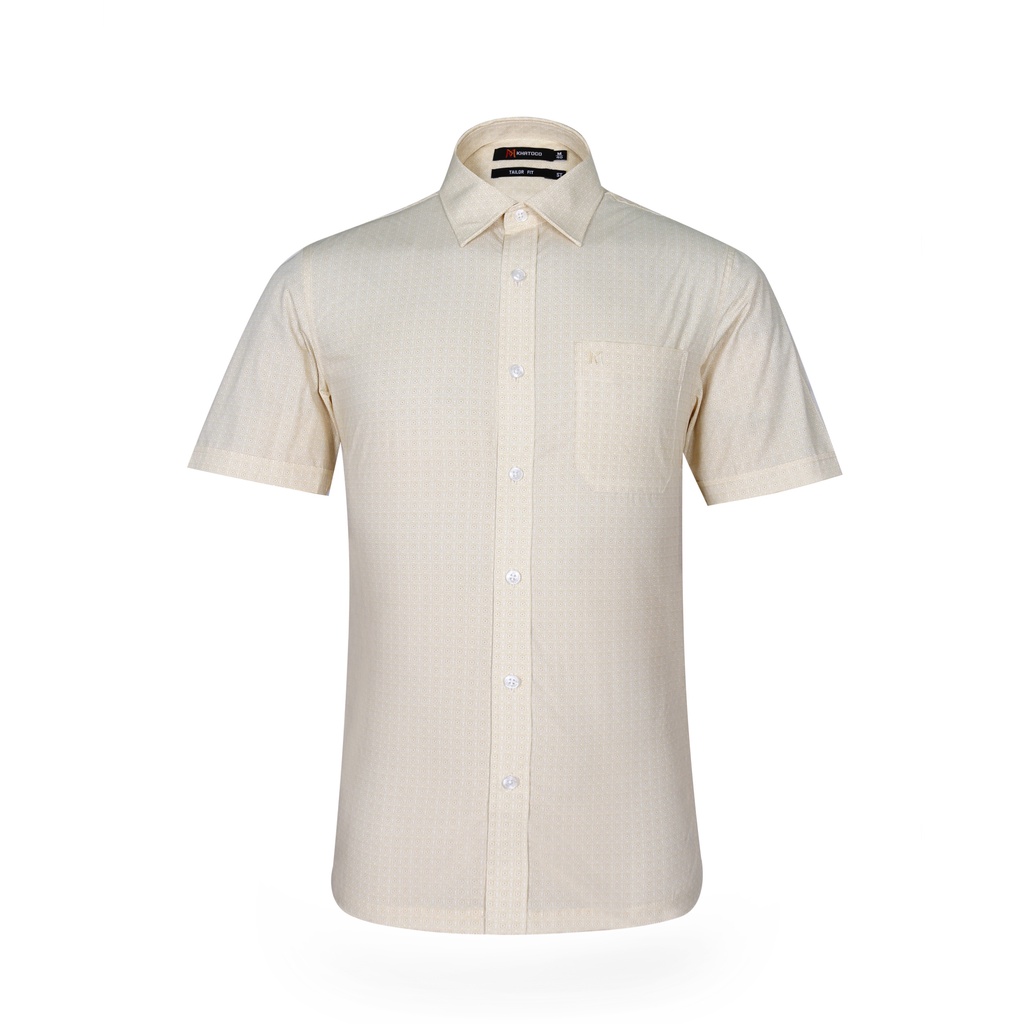 Áo sơ mi nam Khatoco ngắn tay kẻ caro A1MN438T2-THIN010-2010-N