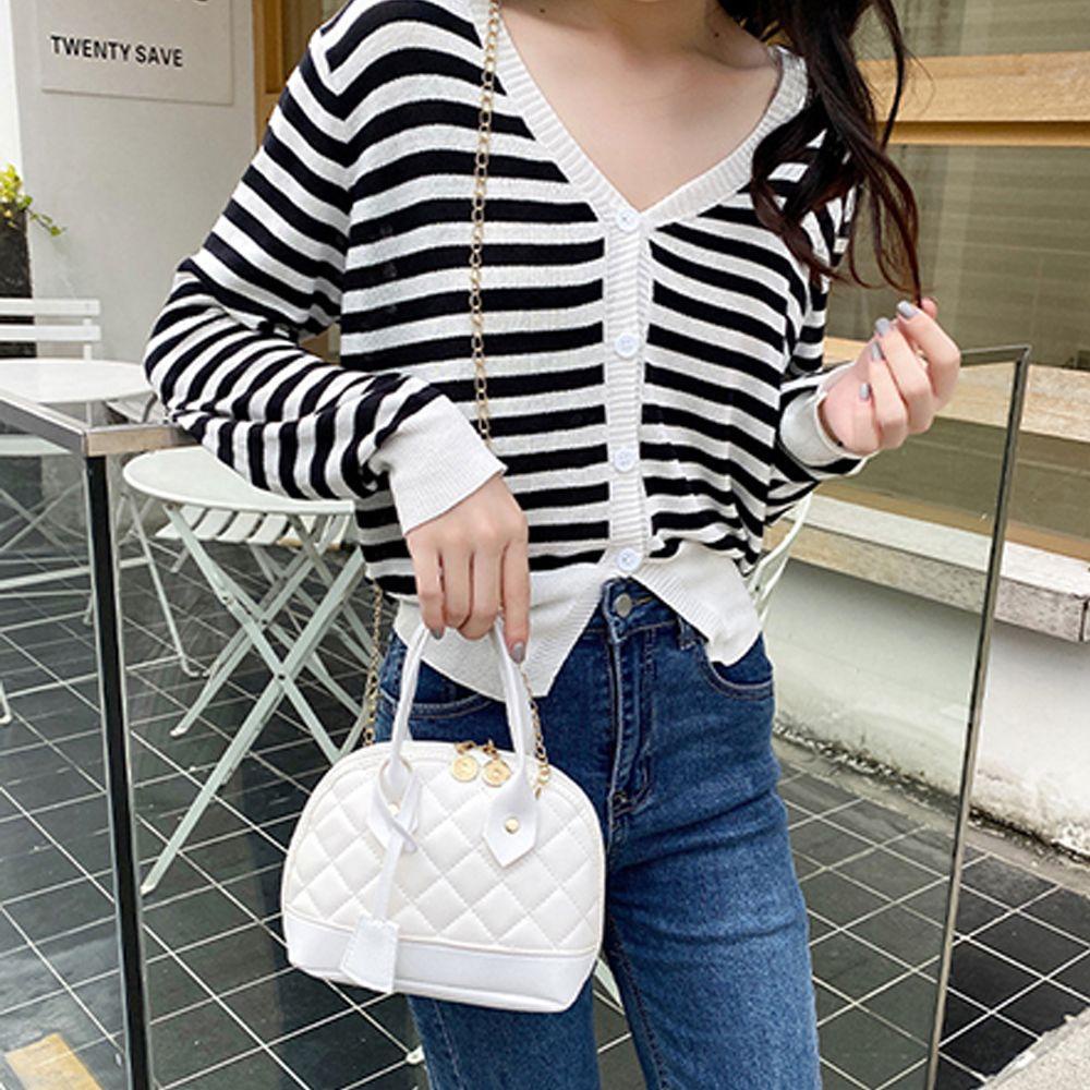 Túi Xách Kẹp Nách Phối Dây Xích Đơn Giản Thời Trang Dành Cho Nữ