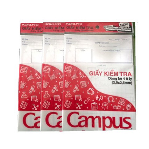 Giấy Kiểm Tra Caro 4 Ôly campus 15 tờ đôi - Khách sỉ ib