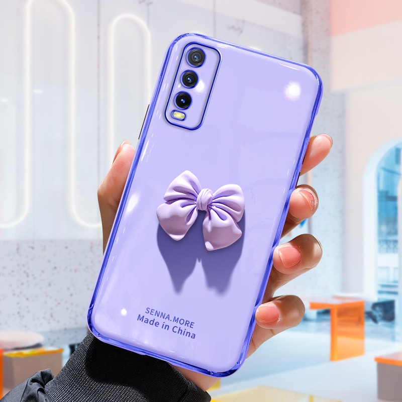Ốp Điện Thoại Kết Cấu Nơ 3D Sang Trọng Cho Vivo Y20 Y12S Y12A Y20i Y20S