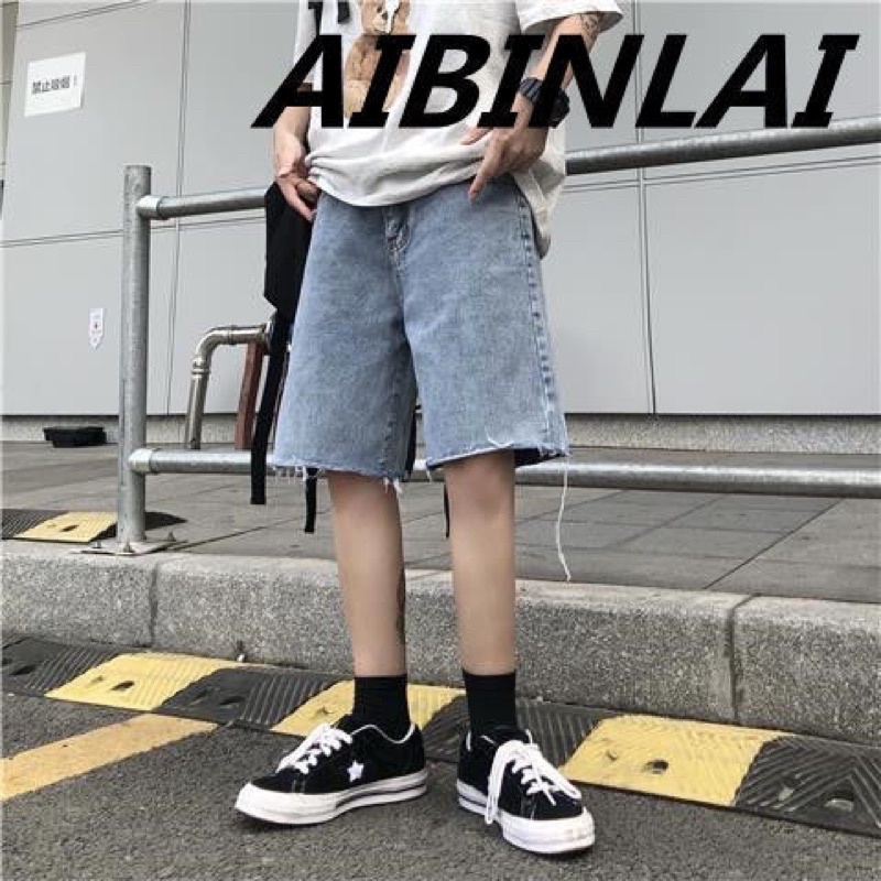 QUẦN SHORT JEANS CẮT LINE UNISEX